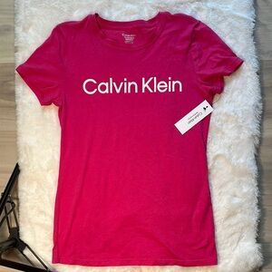 Calvin Klein Pink Fitted Short Sleeve Tee